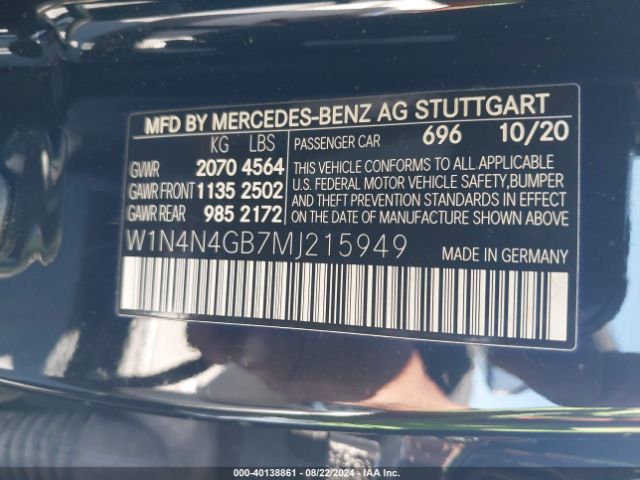 Photo 8 VIN: W1N4N4GB7MJ215949 - MERCEDES-BENZ GLA-CLASS 