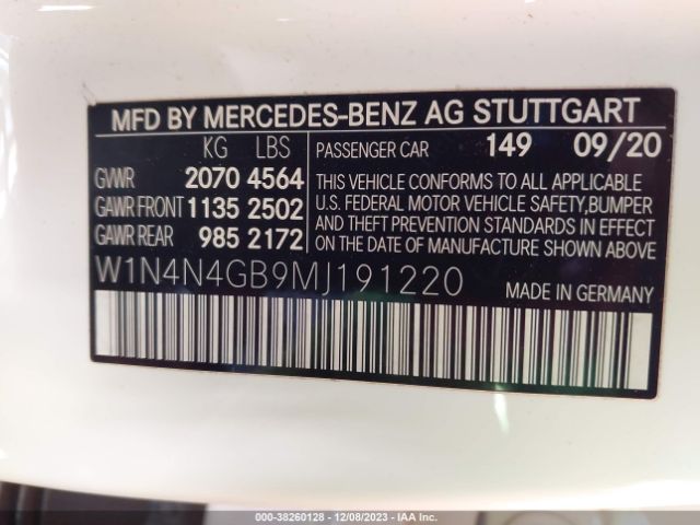 Photo 8 VIN: W1N4N4GB9MJ191220 - MERCEDES-BENZ GLA 250 