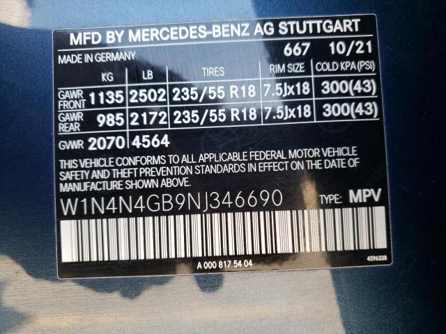 Photo 12 VIN: W1N4N4GB9NJ346690 - MERCEDES-BENZ GLA 250 