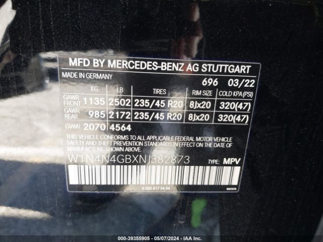 Photo 8 VIN: W1N4N4GBXNJ382873 - MERCEDES-BENZ GLA 250 