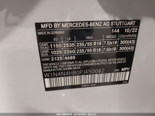 Photo 8 VIN: W1N4N4HB0PJ450082 - MERCEDES-BENZ GLA 250 