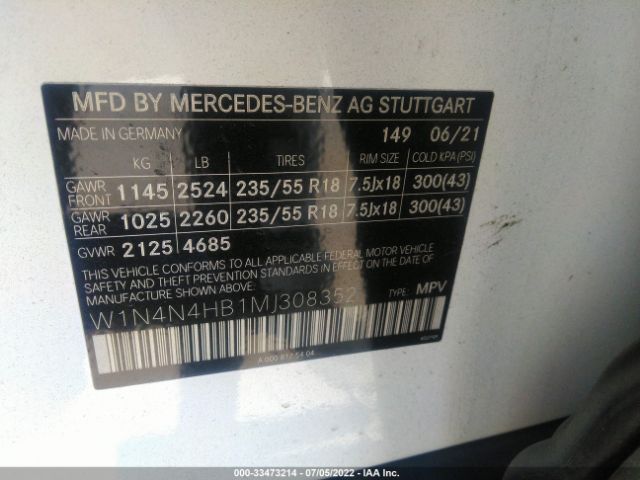 Photo 8 VIN: W1N4N4HB1MJ308352 - MERCEDES-BENZ GLA 