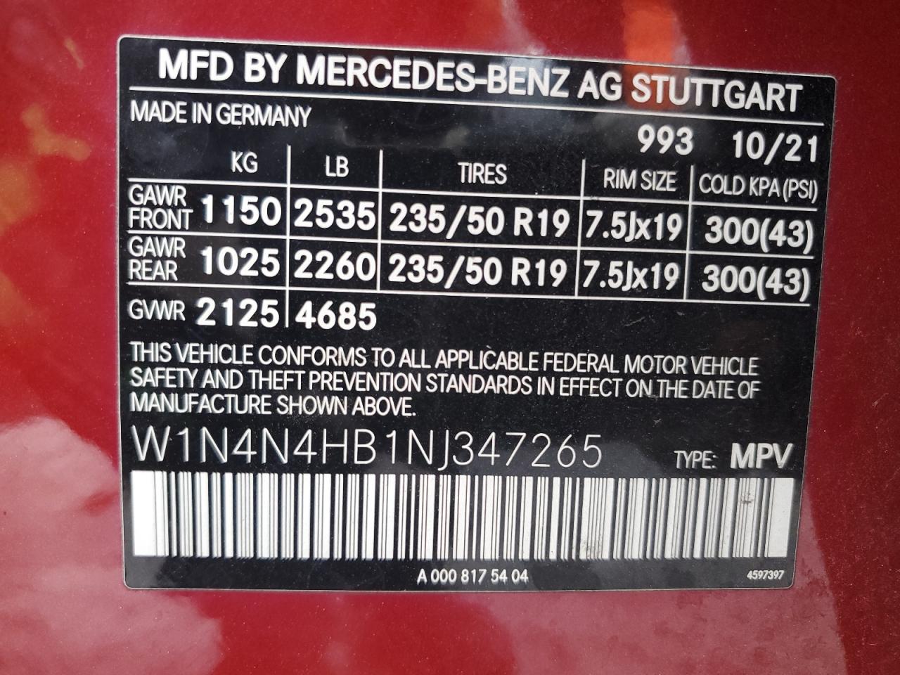 Photo 11 VIN: W1N4N4HB1NJ347265 - MERCEDES-BENZ GLA-KLASSE 