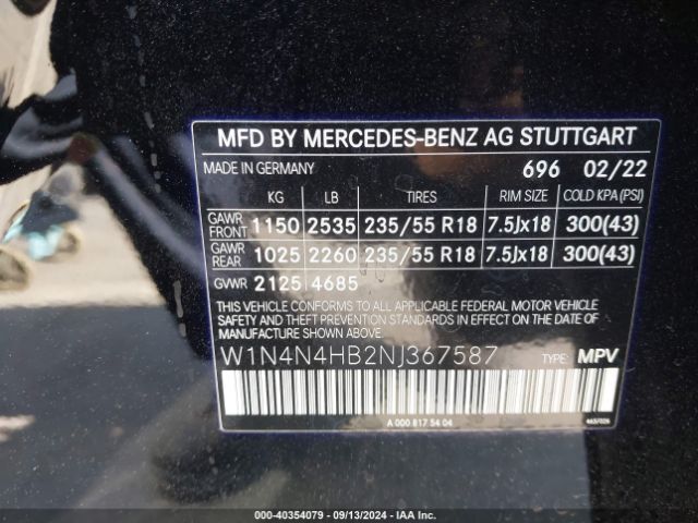 Photo 8 VIN: W1N4N4HB2NJ367587 - MERCEDES-BENZ GLA-CLASS 