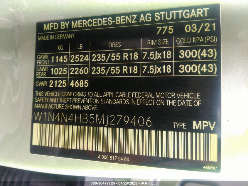 Photo 8 VIN: W1N4N4HB5MJ279406 - MERCEDES-BENZ GLA-KLASSE 