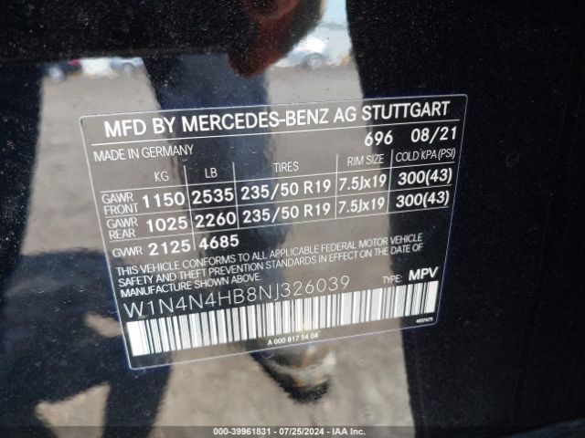 Photo 8 VIN: W1N4N4HB8NJ326039 - MERCEDES-BENZ GLA-CLASS 