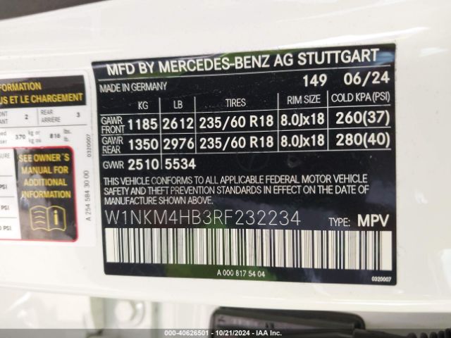 Photo 8 VIN: W1NKM4HB3RF232234 - MERCEDES-BENZ GLC-CLASS 