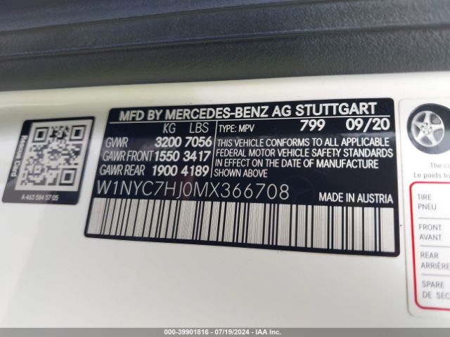 Photo 8 VIN: W1NYC7HJ0MX366708 - MERCEDES-BENZ AMG G 63 