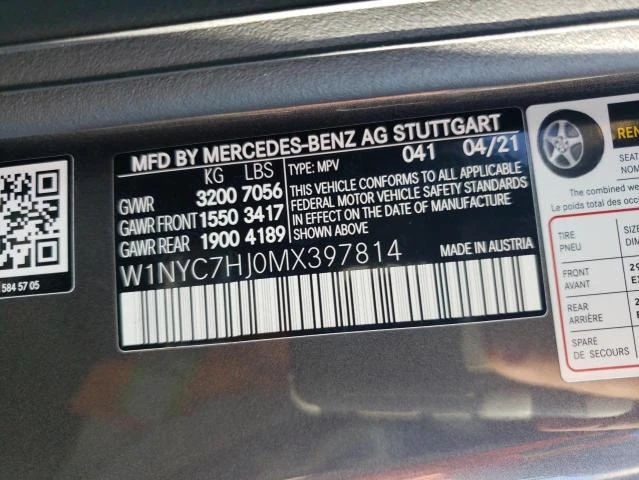 Photo 11 VIN: W1NYC7HJ0MX397814 - MERCEDES-BENZ G 63 AMG 