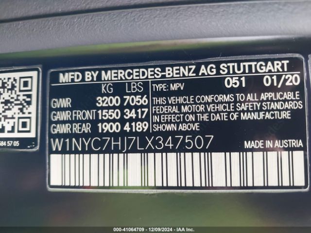 Photo 8 VIN: W1NYC7HJ7LX347507 - MERCEDES-BENZ G-CLASS 