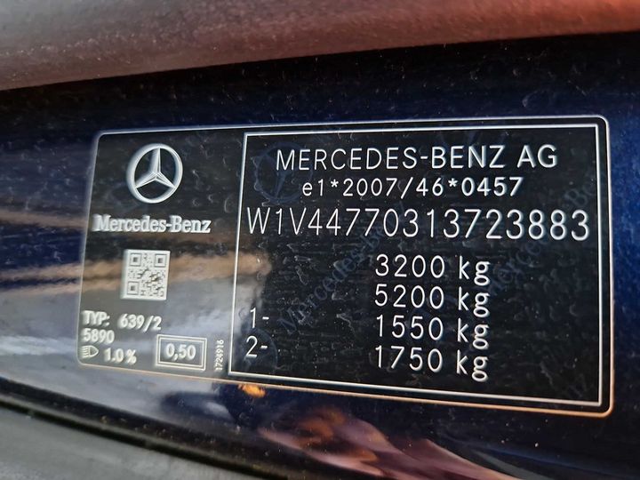 Photo 8 VIN: W1V44770313723883 - MERCEDES-BENZ VITO 