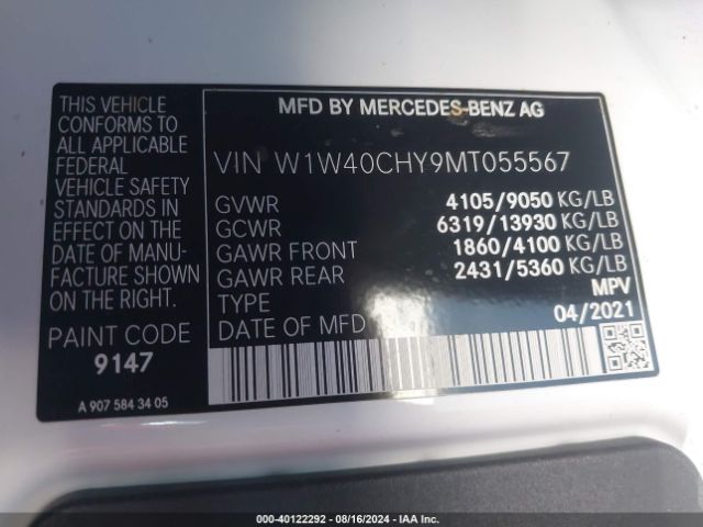 Photo 8 VIN: W1W40CHY9MT055567 - MERCEDES-BENZ SPRINTER 