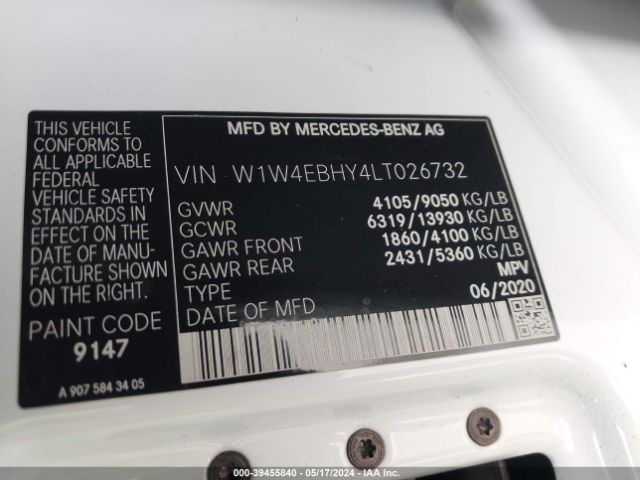 Photo 8 VIN: W1W4EBHY4LT026732 - MERCEDES-BENZ SPRINTER 2500 