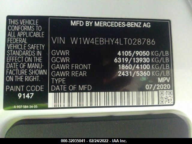 Photo 8 VIN: W1W4EBHY4LT028786 - MERCEDES-BENZ SPRINTER VAN 