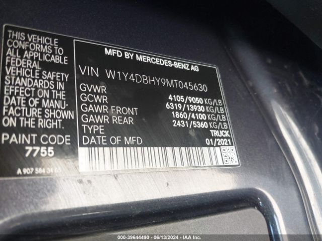 Photo 8 VIN: W1Y4DBHY9MT045630 - MERCEDES-BENZ SPRINTER 