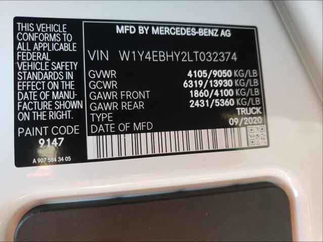 Photo 9 VIN: W1Y4EBHY2LT032374 - MERCEDES-BENZ SPRINTER 2 