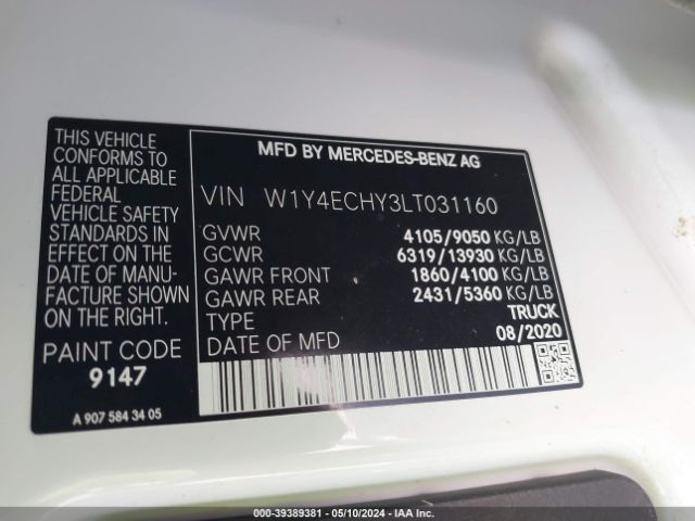 Photo 8 VIN: W1Y4ECHY3LT031160 - MERCEDES-BENZ SPRINTER 2500 