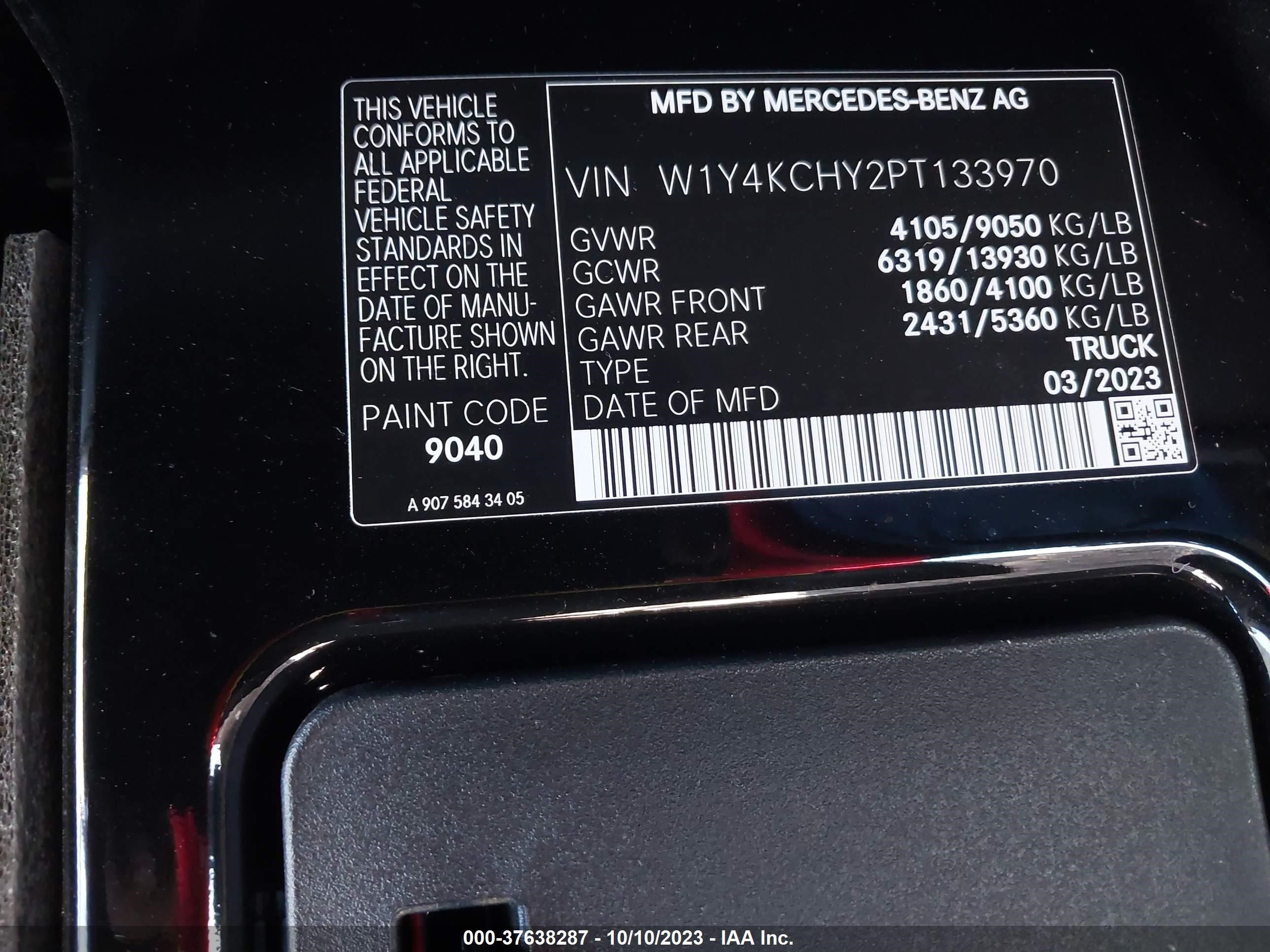 Photo 8 VIN: W1Y4KCHY2PT133970 - MERCEDES-BENZ SPRINTER 