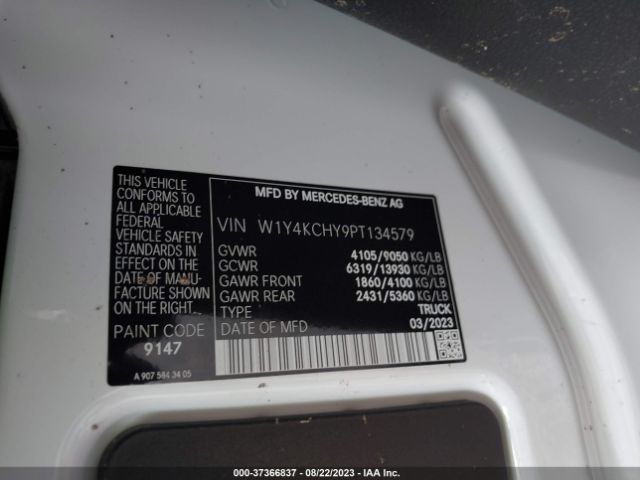 Photo 8 VIN: W1Y4KCHY9PT134579 - MERCEDES-BENZ SPRINTER 2500 