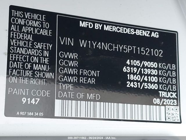 Photo 8 VIN: W1Y4NCHY5PT152102 - MERCEDES-BENZ SPRINTER 