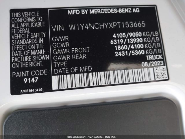 Photo 8 VIN: W1Y4NCHYXPT153665 - MERCEDES-BENZ SPRINTER 