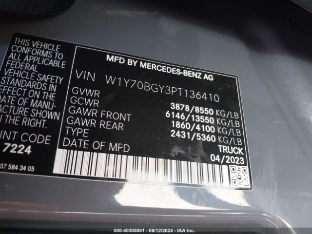 Photo 8 VIN: W1Y70BGY3PT136410 - MERCEDES-BENZ SPRINTER 