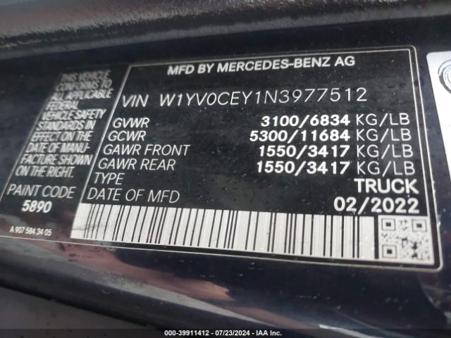 Photo 8 VIN: W1YV0CEY1N3977512 - MERCEDES-BENZ METRIS 