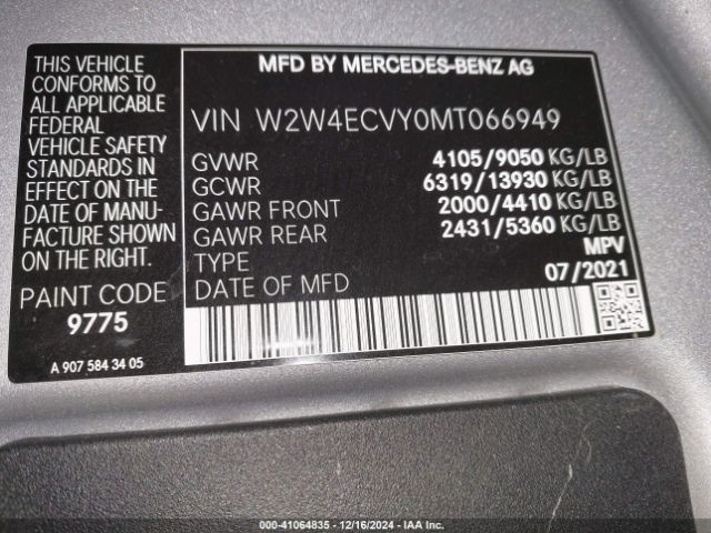 Photo 8 VIN: W2W4ECVY0MT066949 - FREIGHTLINER SPRINTER 