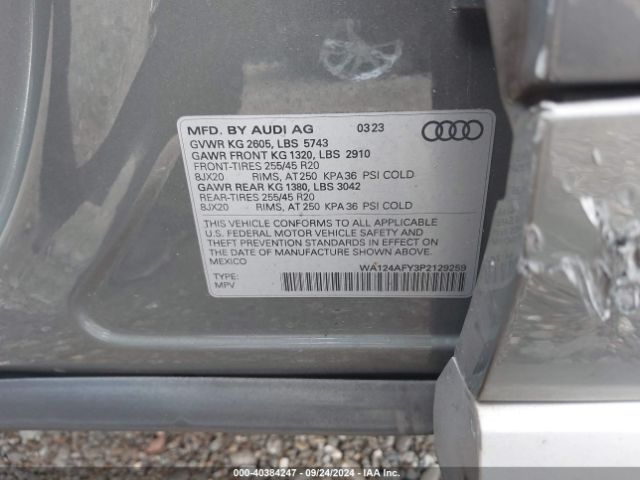 Photo 8 VIN: WA124AFY3P2129259 - AUDI SQ5 