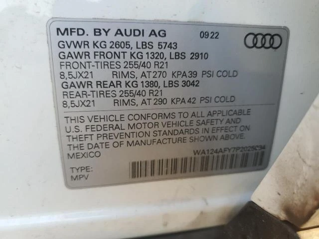 Photo 11 VIN: WA124AFY7P2025034 - AUDI SQ5 SPORTB 