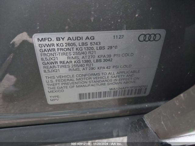 Photo 8 VIN: WA124AFY7P2070703 - AUDI SQ5 