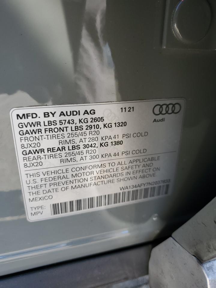 Photo 12 VIN: WA134AFY7N2037833 - AUDI SQ5 SPORTBACK 