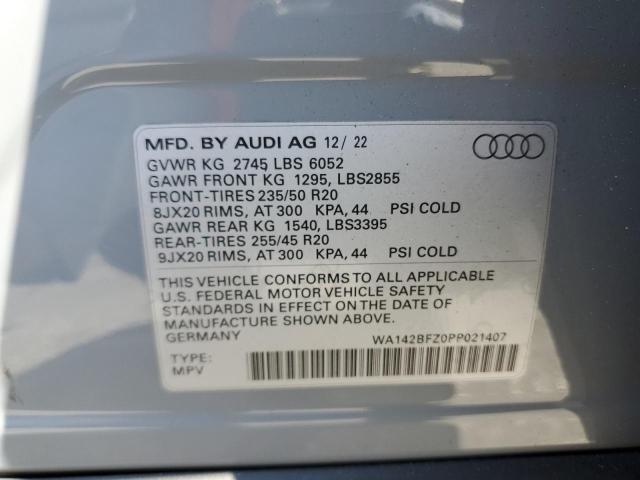 Photo 12 VIN: WA142BFZ0PP021407 - AUDI Q4 E-TRON 