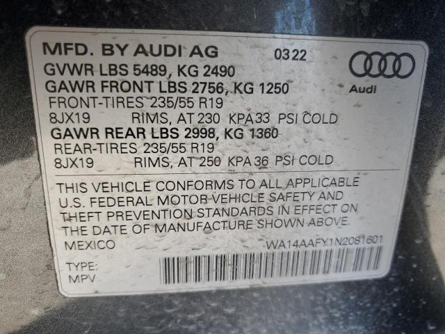 Photo 12 VIN: WA14AAFY1N2081601 - AUDI Q5 SPORTBA 