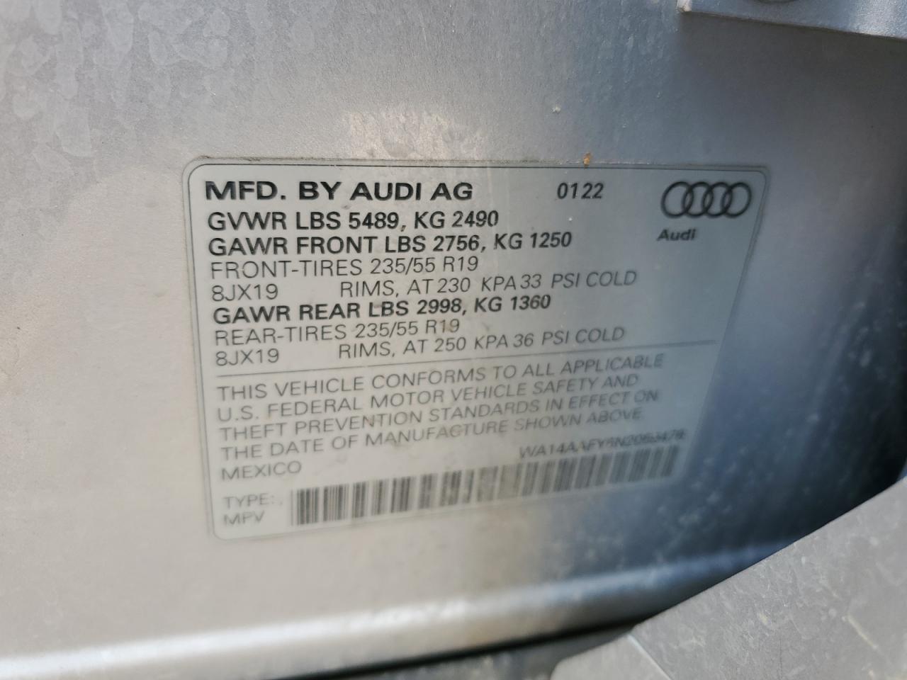 Photo 11 VIN: WA14AAFY6N2059478 - AUDI Q5 