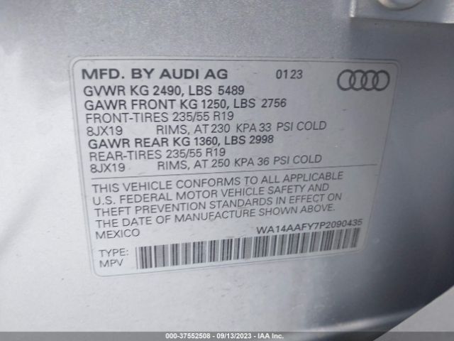 Photo 8 VIN: WA14AAFY7P2090435 - AUDI Q5 SPORTBACK 