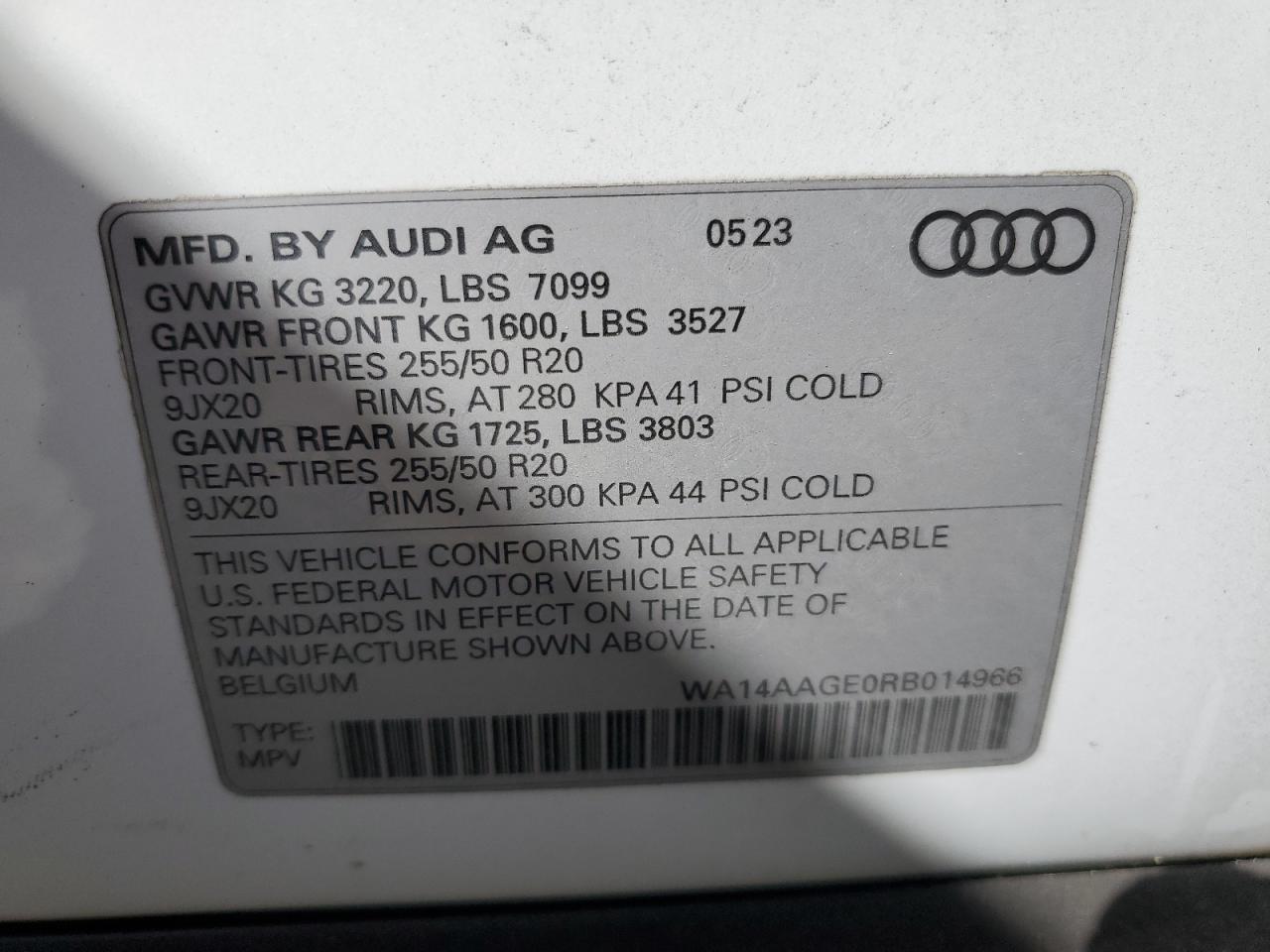 Photo 12 VIN: WA14AAGE0RB014966 - AUDI Q8 