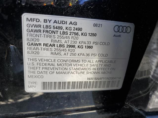 Photo 12 VIN: WA15AAFY1N2004716 - AUDI Q5 