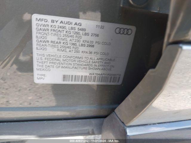 Photo 8 VIN: WA15AAFY1P2065776 - AUDI Q5 