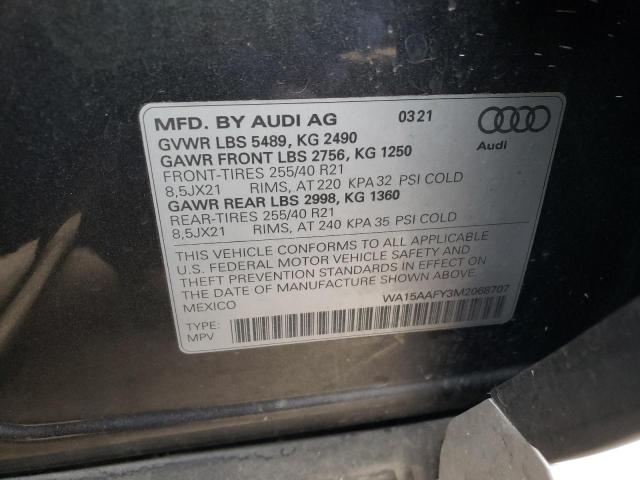 Photo 11 VIN: WA15AAFY3M2068707 - AUDI Q5 SPORTBA 