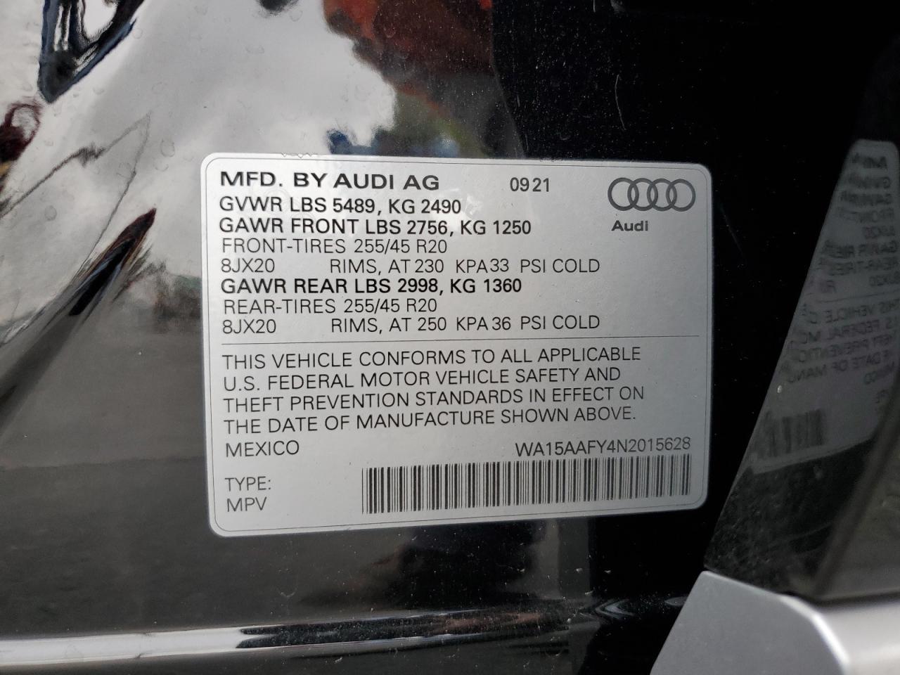 Photo 12 VIN: WA15AAFY4N2015628 - AUDI Q5 