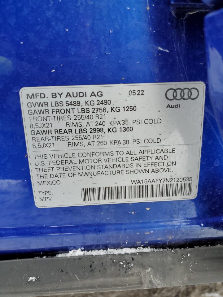 Photo 13 VIN: WA15AAFY7N2120535 - AUDI Q5 