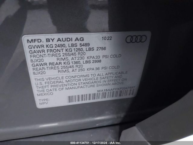 Photo 8 VIN: WA15AAFYXP2047597 - AUDI Q5 