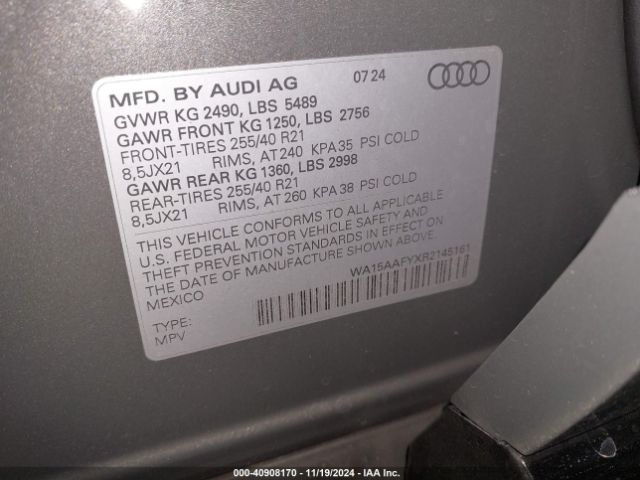 Photo 8 VIN: WA15AAFYXR2145161 - AUDI Q5 