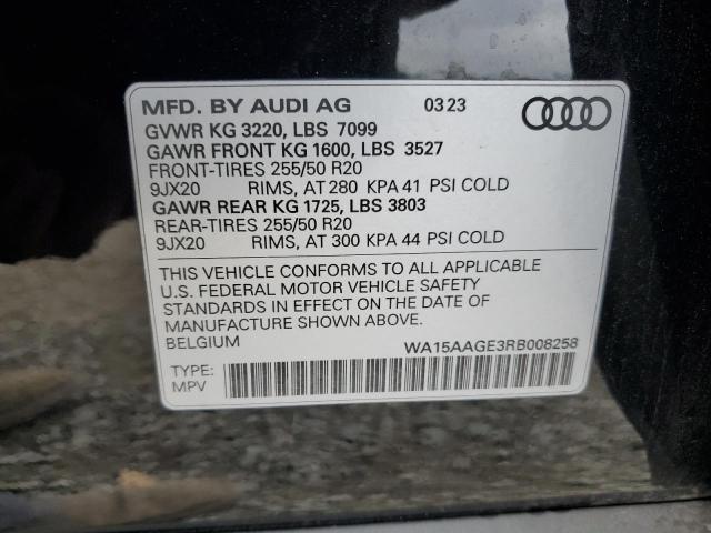 Photo 12 VIN: WA15AAGE3RB008258 - AUDI Q8 E-TRON 