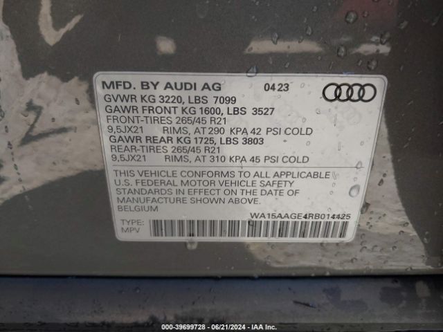 Photo 8 VIN: WA15AAGE4RB014425 - AUDI Q8 