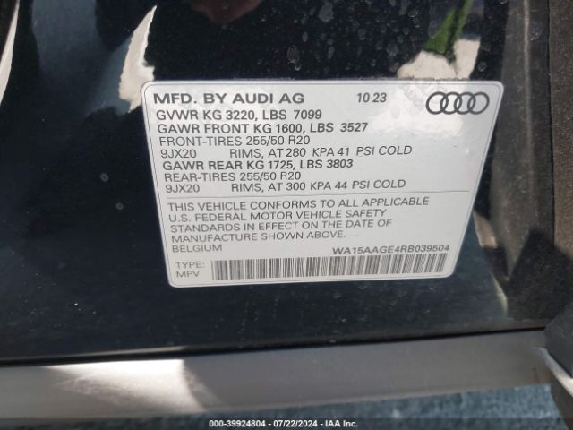 Photo 8 VIN: WA15AAGE4RB039504 - AUDI Q8 