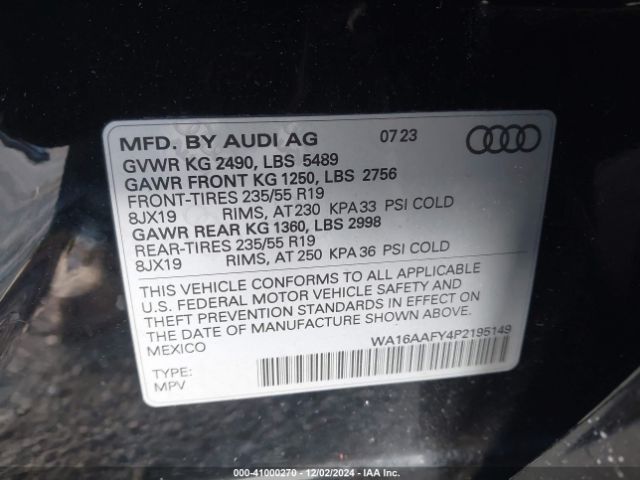 Photo 8 VIN: WA16AAFY4P2195149 - AUDI Q5 