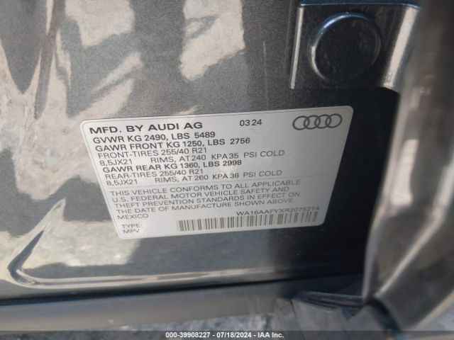 Photo 8 VIN: WA16AAFYXR2075214 - AUDI Q5 