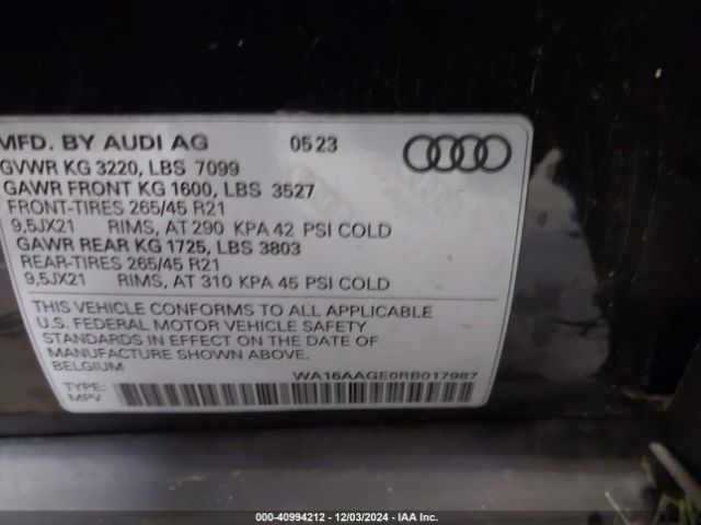 Photo 8 VIN: WA16AAGE0RB017987 - AUDI Q8 